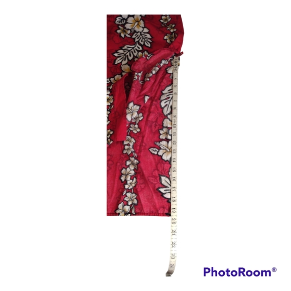 Royal Creations spaghetti strap, red floral maxi dress, Sm - Picture 6 of 11